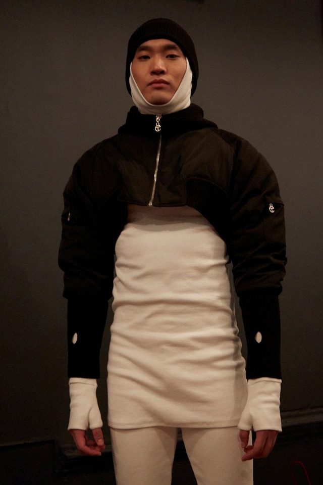Telfar AW15 Backstage Dazed New York Monochrome Zip Up 3