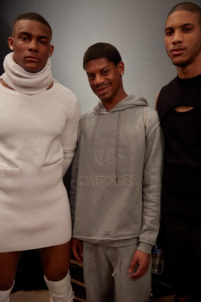 Telfar AW15 Backstage Dazed New York White Black Knit Socks 15