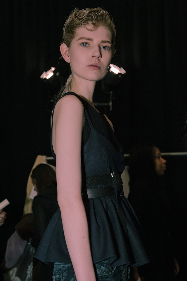 Diesel Black Gold AW15, womenswear, Dazed backstage, dress 4