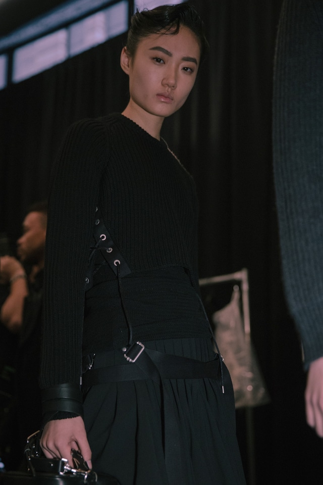 Diesel Black Gold AW15, womenswear, Dazed backstage, ties 0