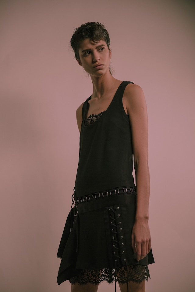 Diesel Black Gold AW15 womenswear Dazed backstage lace waist 3