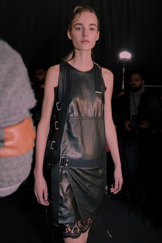 Diesel Black Gold AW15, womenswear, Dazed backstage leather 8