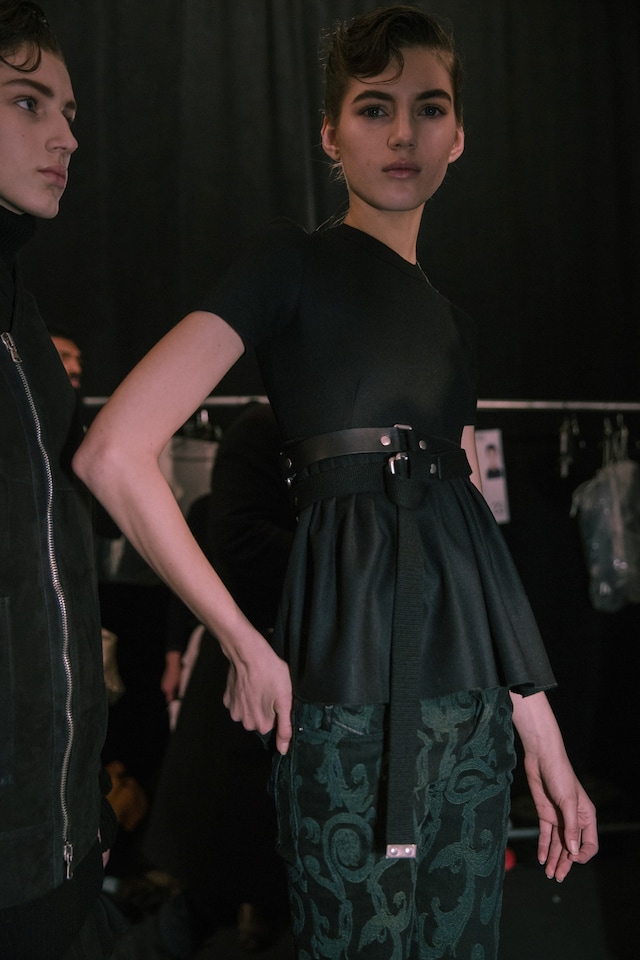 Diesel Black Gold AW15, womenswear, Dazed backstage waist 9