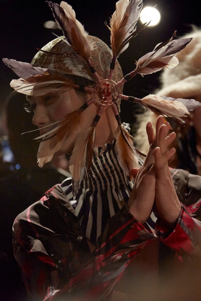 Gypsy Sport AW15 backstage Dazed womenswear earring feather 1