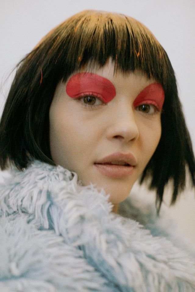Jeremy Scott AW15, womenswear, Dazed backstage, close up 9