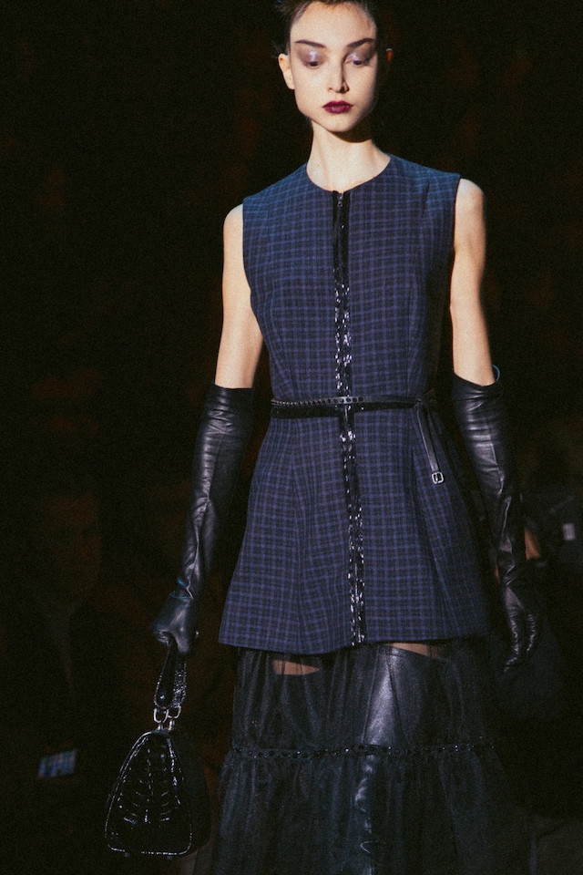 Marc Jacobs AW15 Dazed Womenswear runway navy vinyl 2