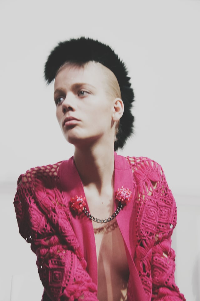 Sibling AW15, Backstage Dazed, Womenswear mohawk pink punk 0