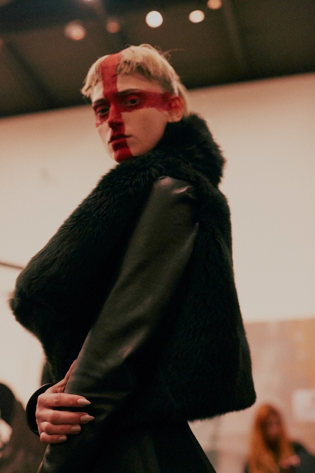 Gareth Pugh AW15, Britannia, Saint George&#39;s Cross, Fur 14