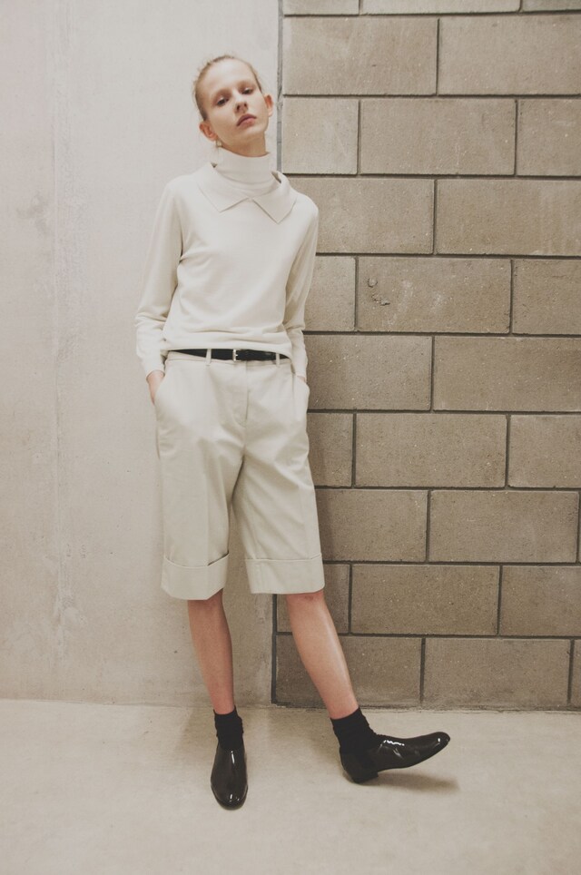 Margaret Howell AW15 Womenswear Turtle Neck Tailoring Shorts 1