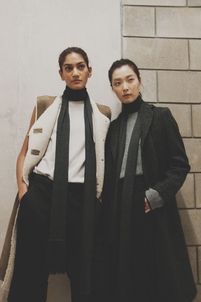 Margaret Howell AW15 Womenswear Shearling Knitwear Scarf 4