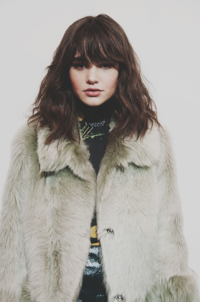 Topshop Unique AW15 Womenswear Dazed backstage fur jacket 2