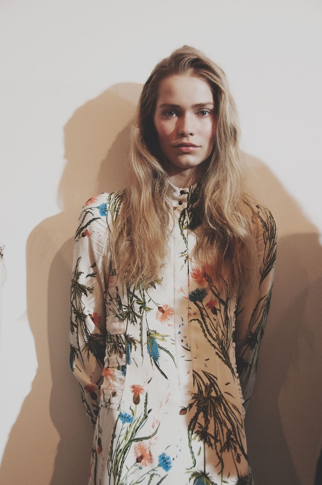 Topshop Unique AW15 Womenswear Dazed backstage flower print 0