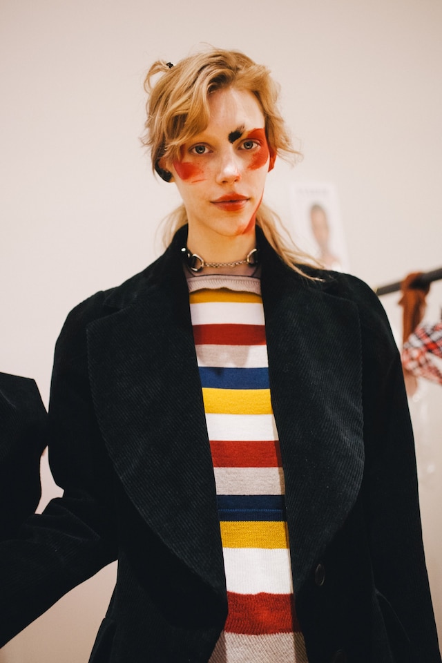 Vivienne Westwood AW15 womenswear backstage Dazed stripes 6