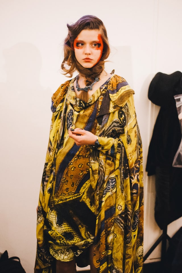Vivienne Westwood AW15 womenswear backstage Dazed cape braid 13