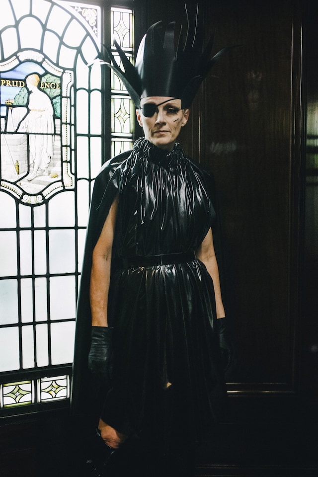 Pam Hogg AW15, Dazed backstage, womenswear, eyepatch witch 12