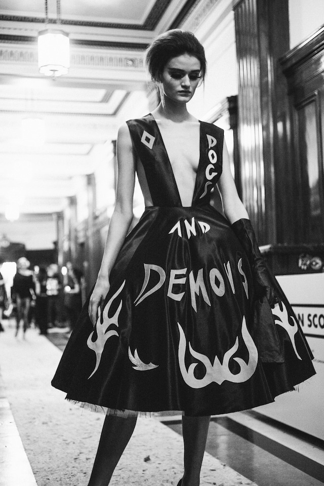 Pam Hogg AW15, Dazed backstage, womenswear diamond dogs 15