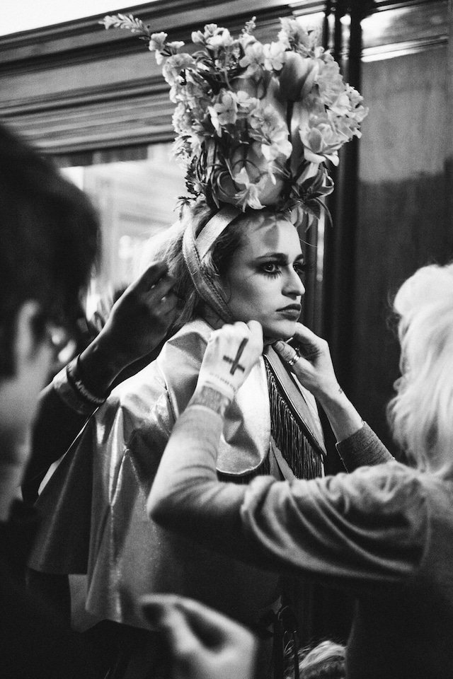Pam Hogg AW15, Dazed backstage, womenswear, Alice Dellal 11