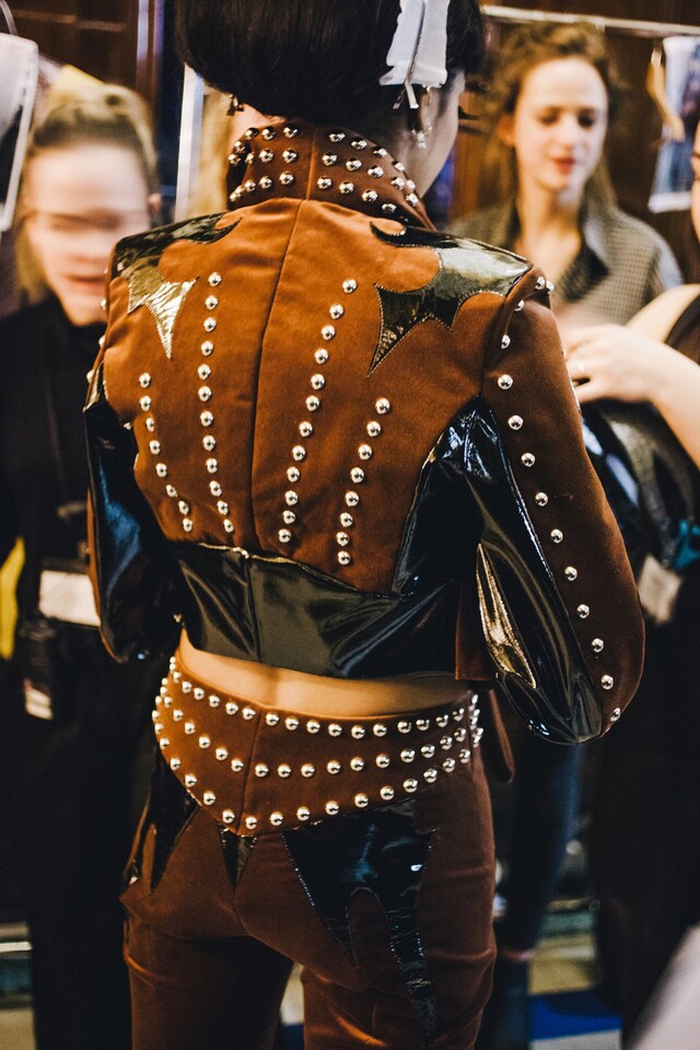 Pam Hogg AW15, Dazed backstage, womenswear back detail 25