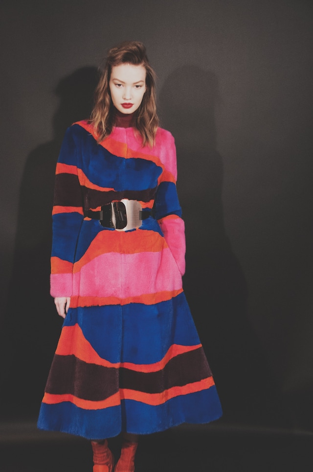 Roksanda AW15, Womenswear london fashion Week fur stole belt 4