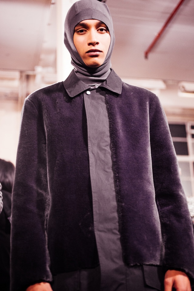 Hunter AW15, Dazed backstage, womenswear, hooded knit 2