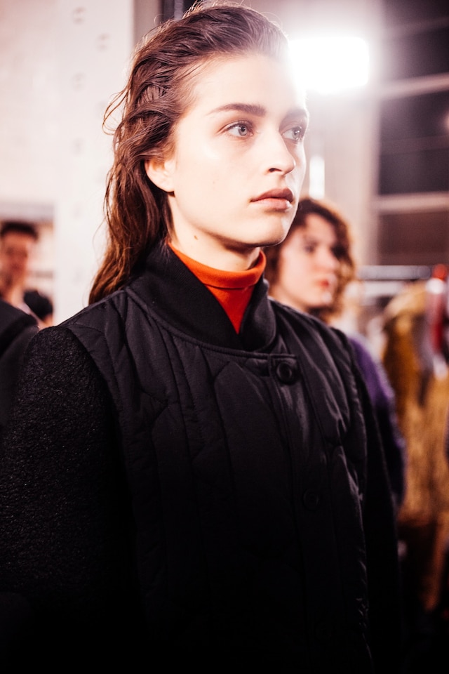 Hunter AW15 Dazed backstage womenswear puffa jacket 6