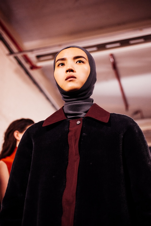 Hunter AW15, Dazed backstage, womenswear, london hood velvet 5
