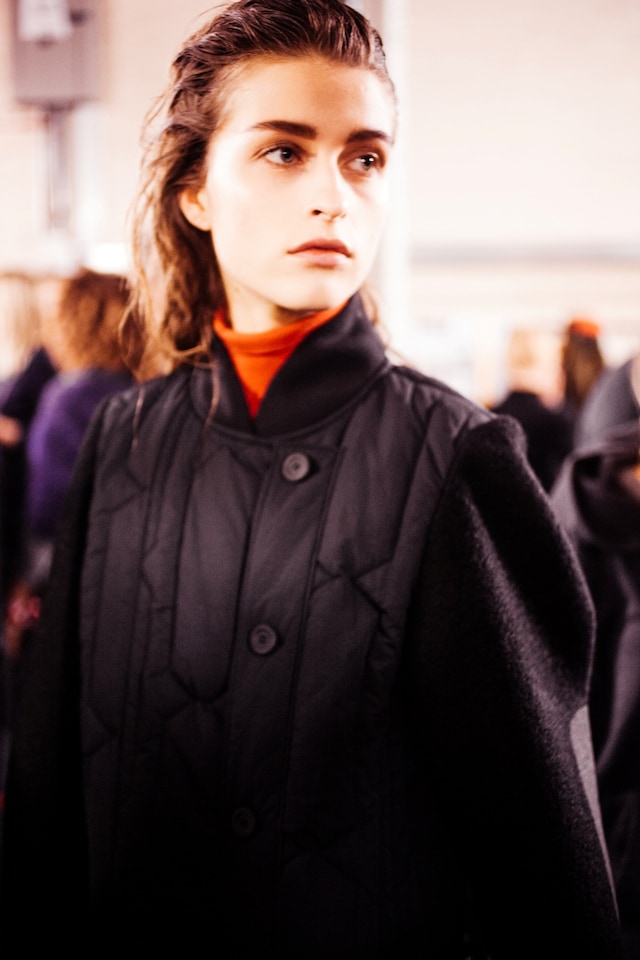 Hunter AW15, Dazed backstage womenswear outerwear turtleneck 18