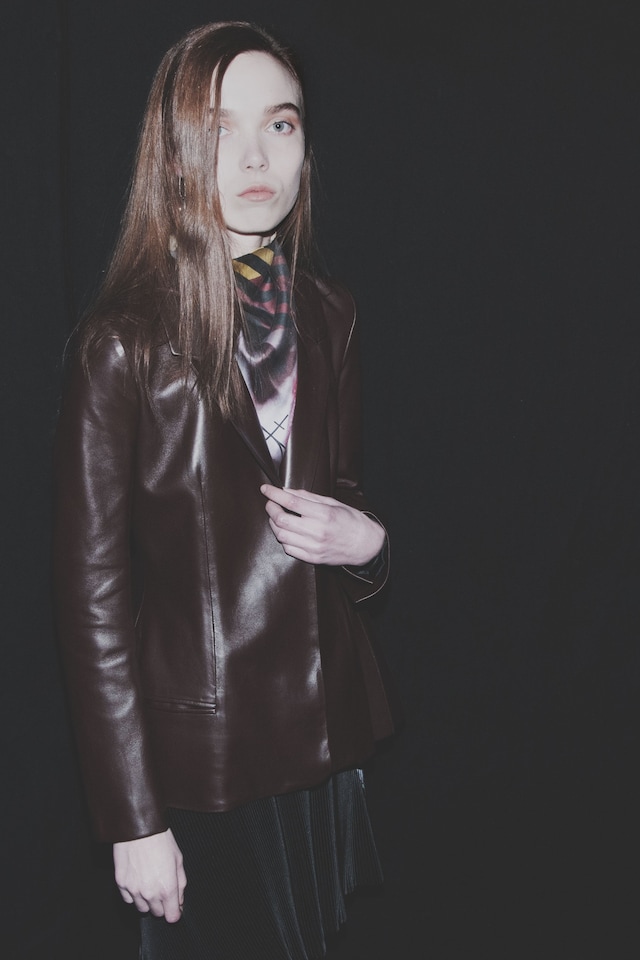 Thomas Tait AW15 backstage, Dazed, Womenswear, leather, silk 8