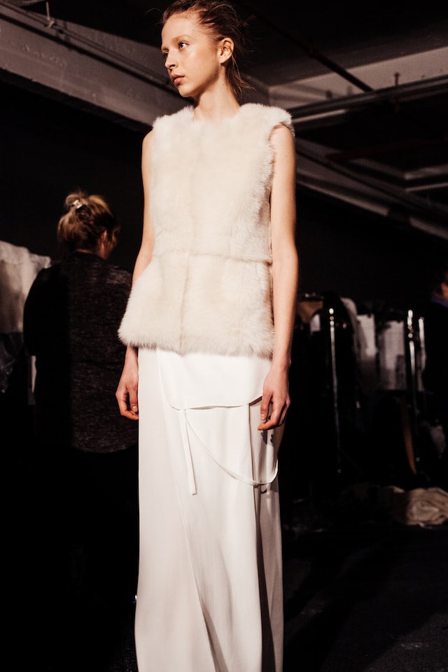 Joseph AW15, Womenswear, Dazed, Fur, Sleeveless Top, Skirt 6