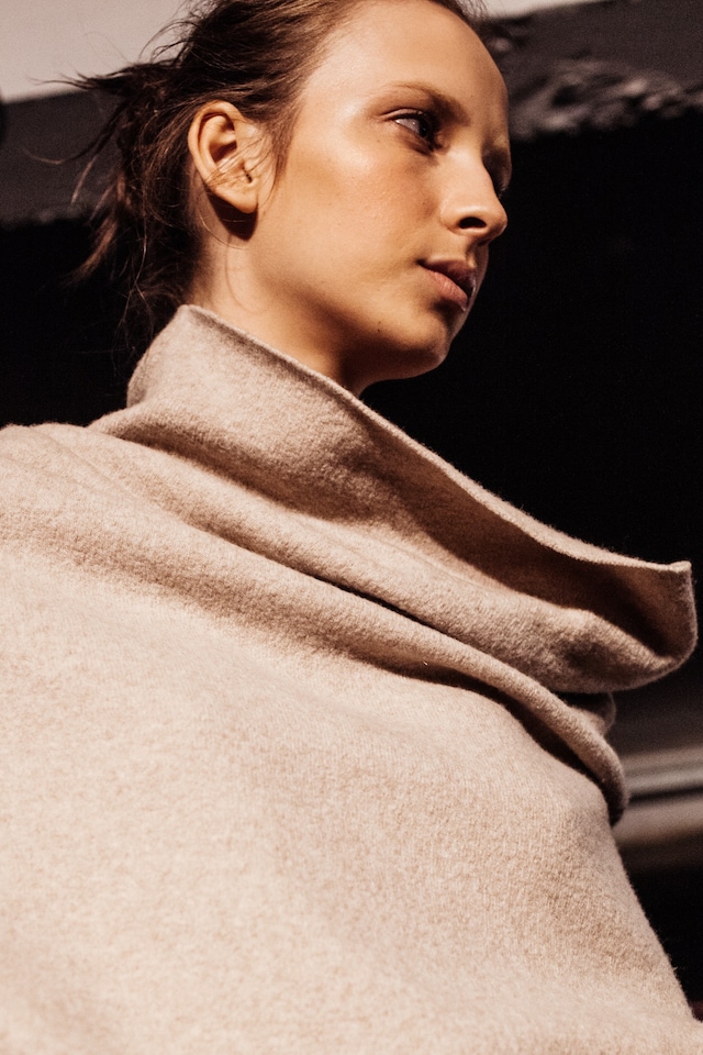 Joseph AW15, Womenswear, Dazed, Brown, Drop Neck, Blanket 22
