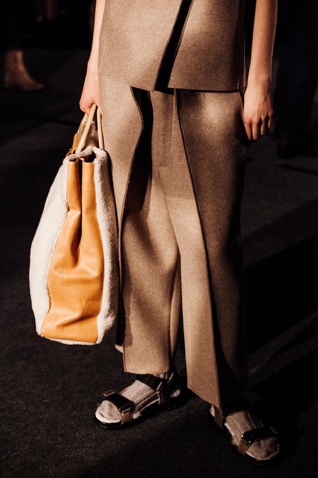 Joseph AW15, Womenswear, Dazed, Tan, Shearling, Bag 27