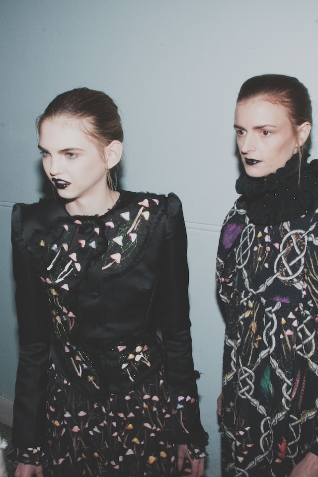 Giles AW15 backstage Dazed London Womenswear Molly Bair goth 9