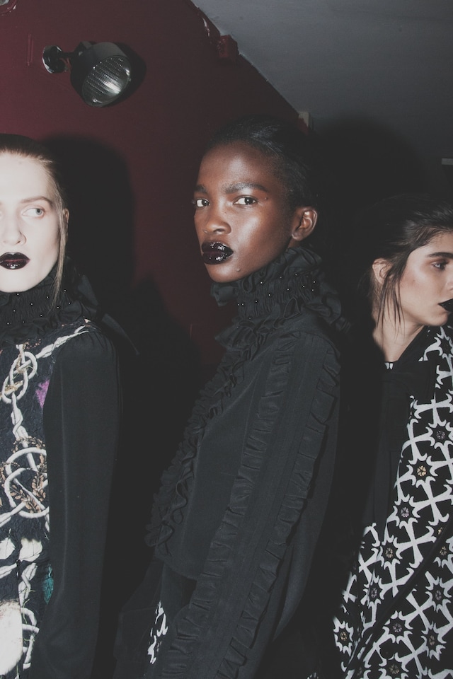Giles AW15 backstage Dazed London Womenswear victorian goth 14