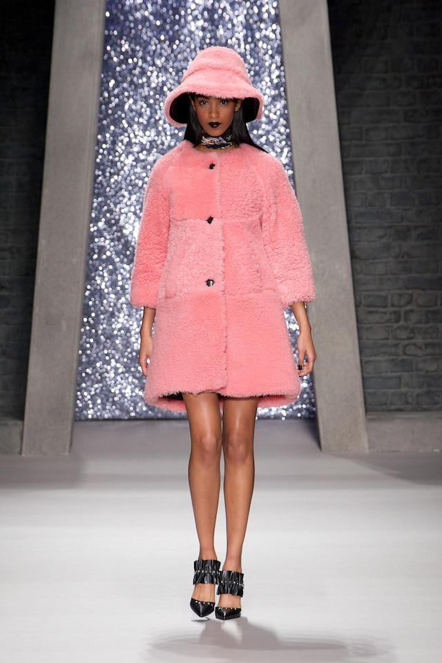 Ashley Williams AW15, Womenswear, Pink Fur Hat And Coat 4