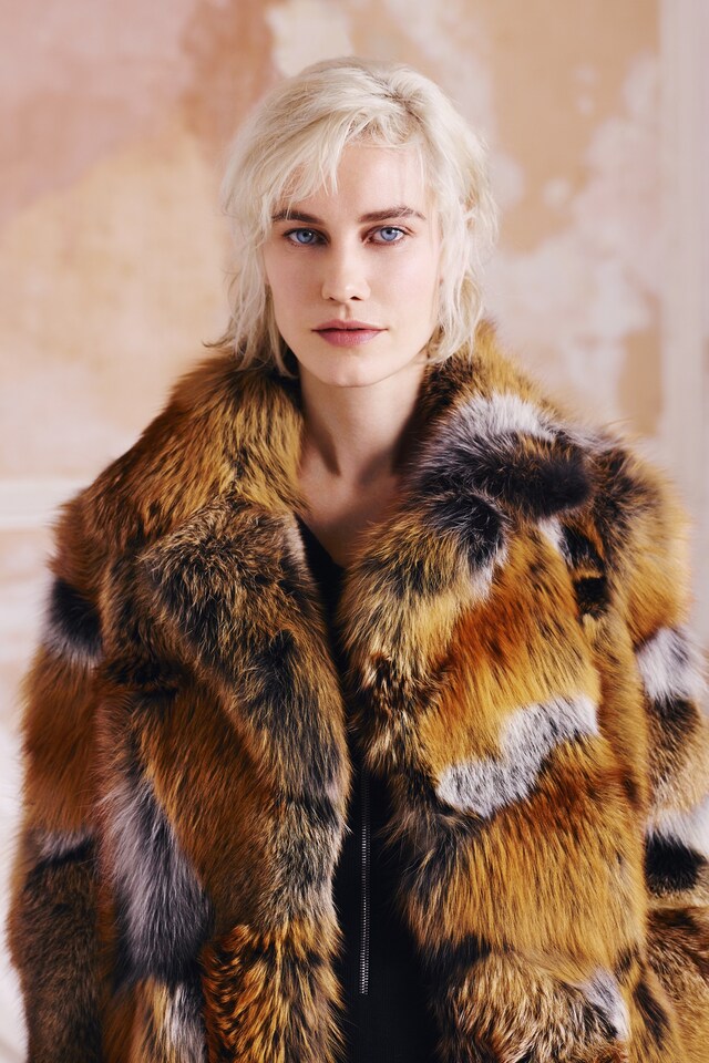 Belstaff AW15 Womenswear London presentation fur coat 1