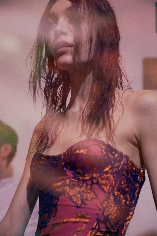 Marques’Almeida AW15 Womenswear Strapless Bustier Metallic 0
