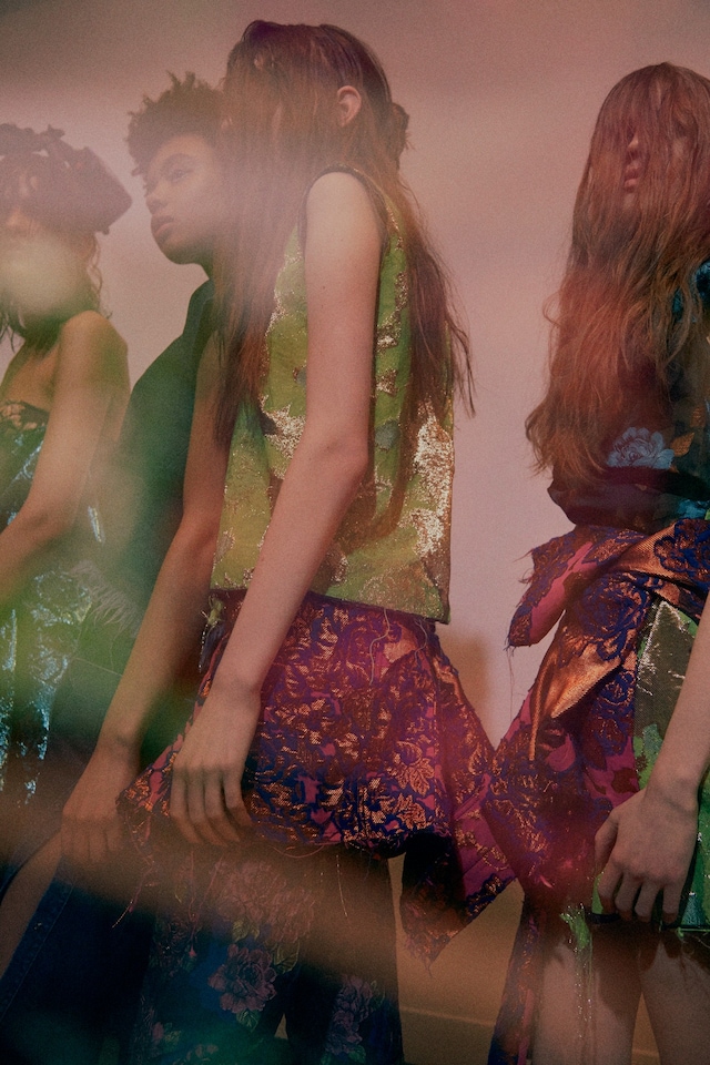 Marques’Almeida AW15 Womenswear Baroque Purple Acid Green 12