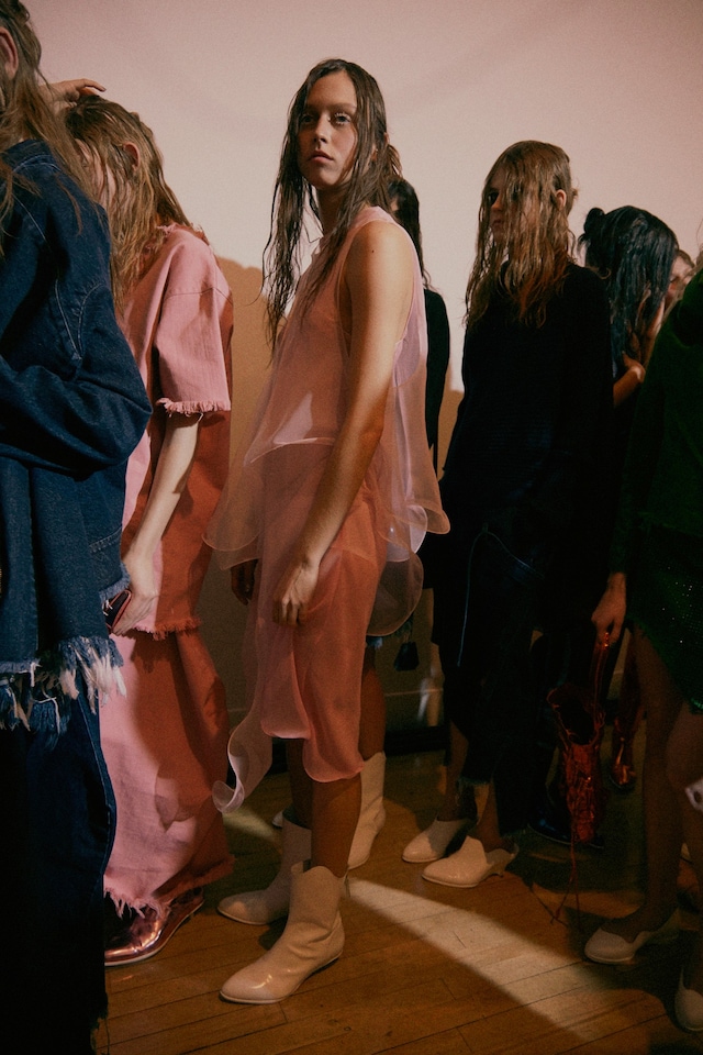 Marques’Almeida AW15 Womenswear Pink Chiffon White Boots 10