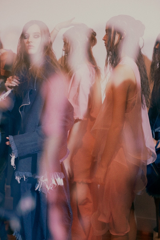 Marques’Almeida AW15 Womenswear Fray Edge Denim Chiffon 14