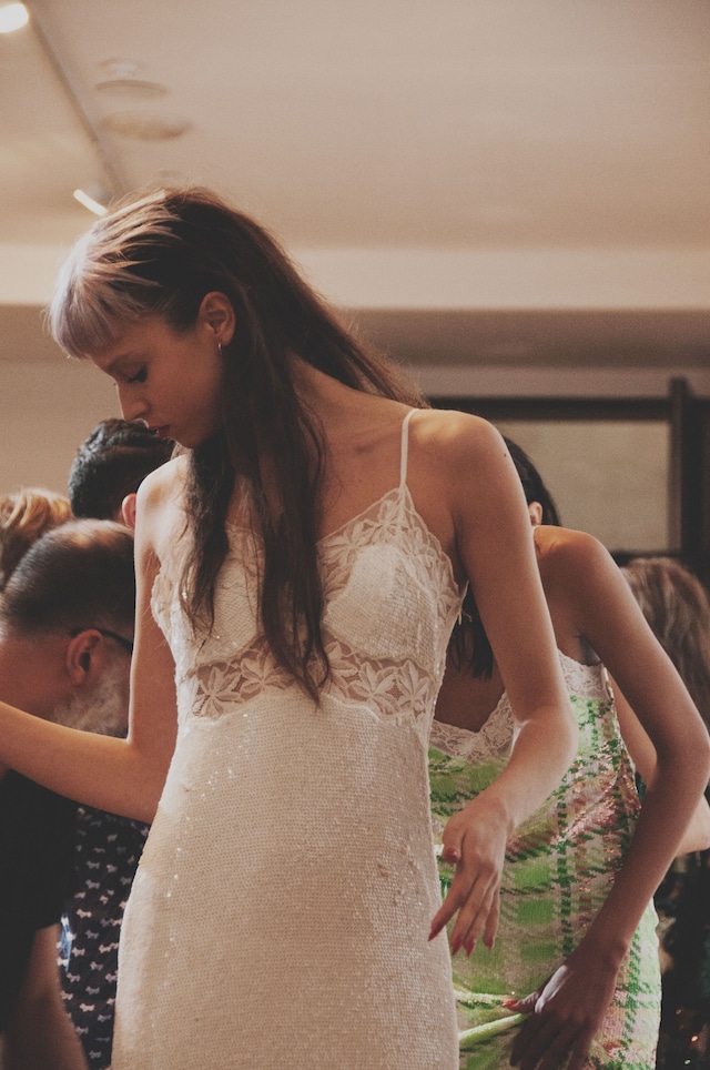 Ashish AW15 backstage Dazed womenswear lace white babydoll 17