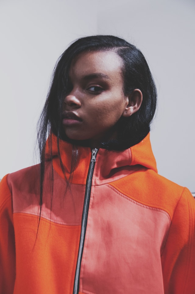 Christopher Raeburn AW15 Womenswear Dazed backstage orange 14