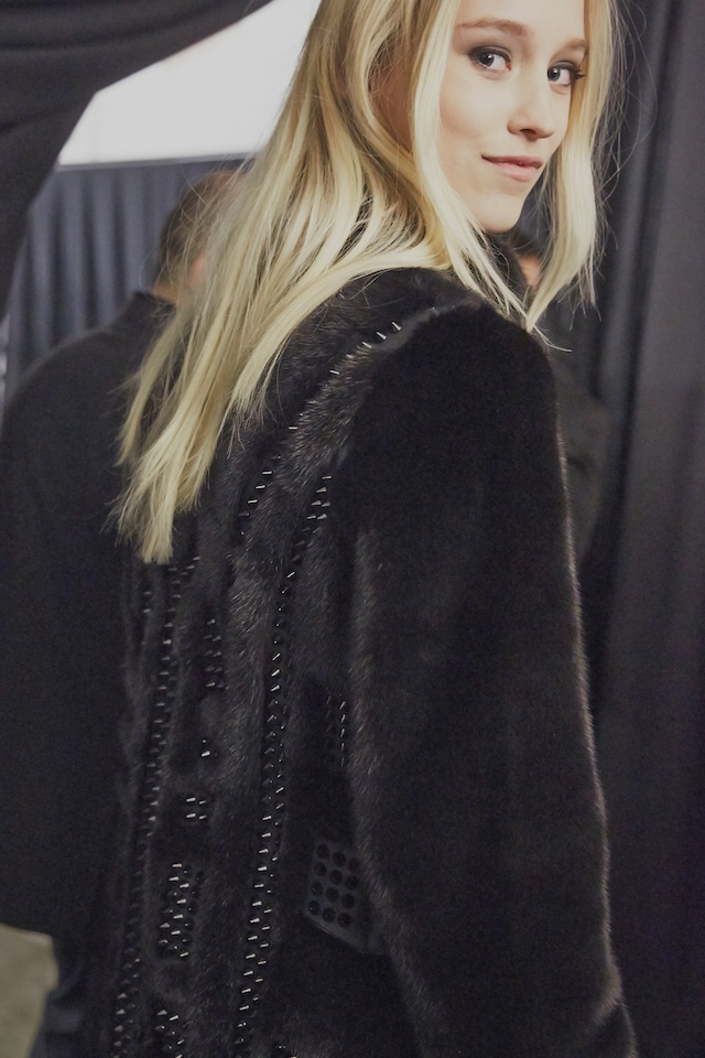 Philipp Plein AW15 backstage Milan Womenswear black fur 16