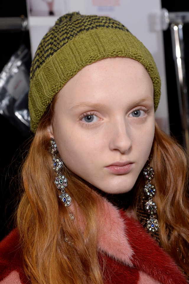 Gucci AW15 Dazed backstage Womenswear portrait earrings 14