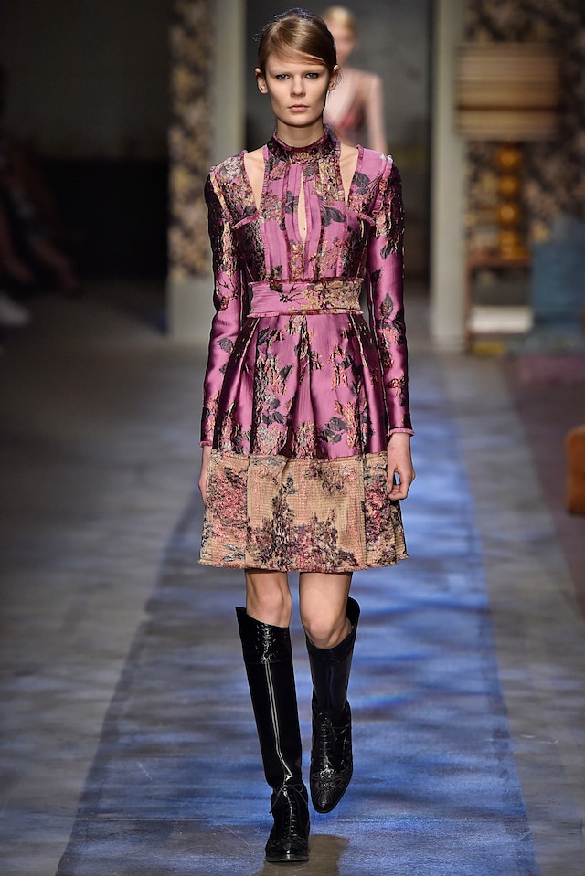 Erdem AW15, Silk Brocade, Cut Out, Evening Dress 6