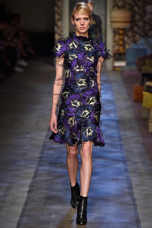 Erdem AW15, Ostrich Feathers, Floral, Brocade 13