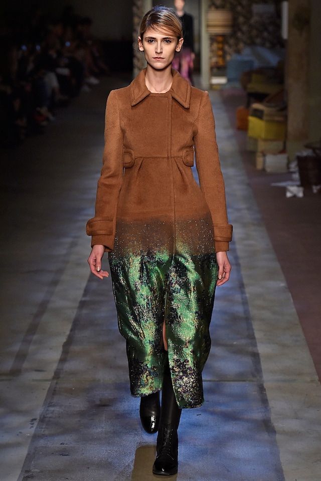Erdem AW15, Outerwear, Riding Boots, Silk Brocade 19