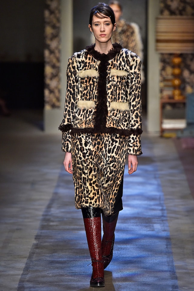 Erdem AW15, Leopard Print, Fur, Two Piece, Riding Boots 24