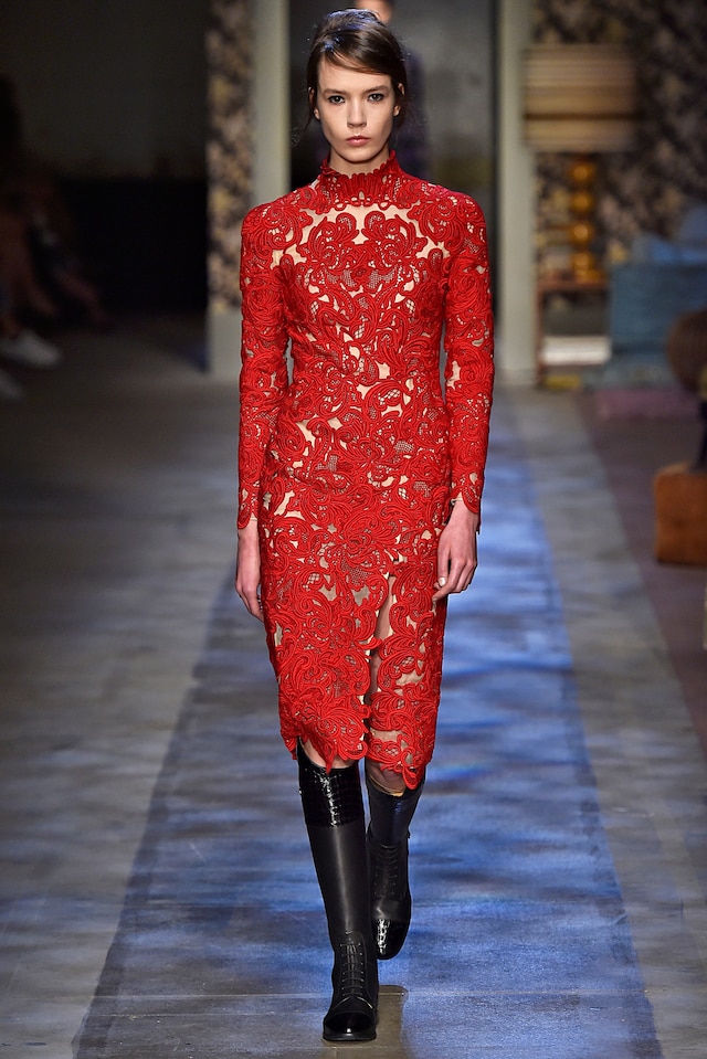 Erdem AW15, Lace, Sheer, Cut Out, Riding Boots 22