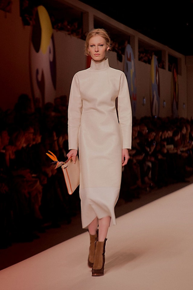Fendi AW15, Womenswear, Dazed High Neck Dress Two Tone Boots 9