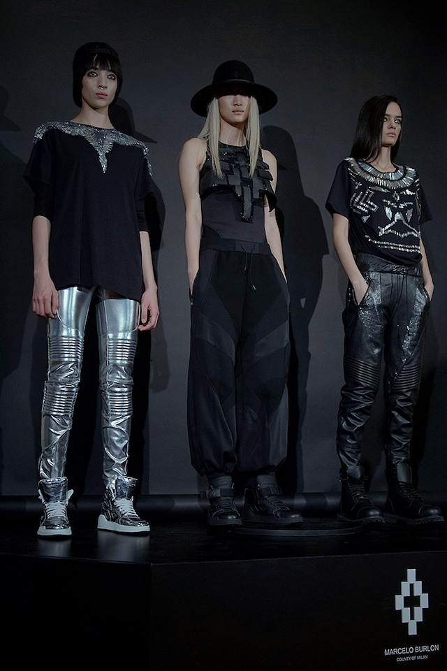 Marcelo Burlon County of Milan AW15 Womenswear silver hat 3